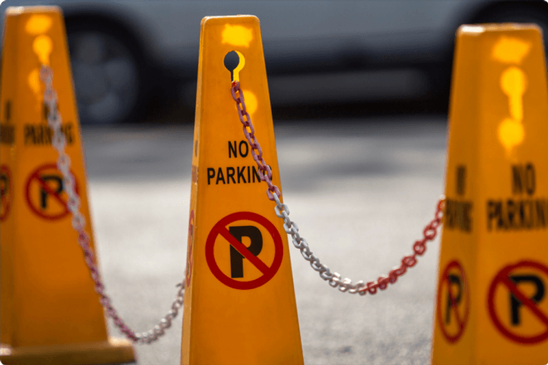 Trafikkjegle parkering forbudt - 2 pakning