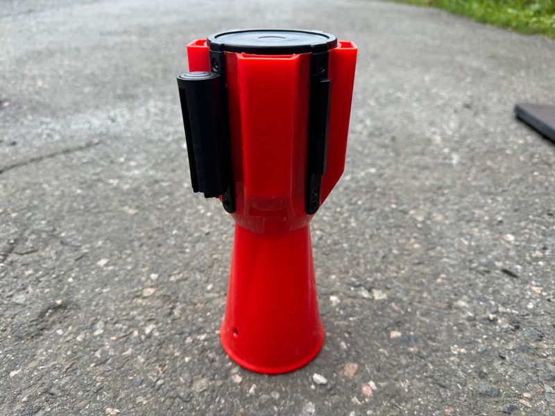 Rullebånd for trafikkjegler 5meter Rød/Hvit